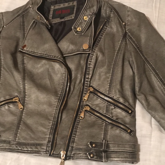 Grand Oriental Faux Leather Crop Jacket - Picture 2 of 16